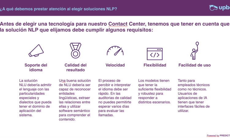 Procesamiento de lenguaje natural (NLP) Contact Center