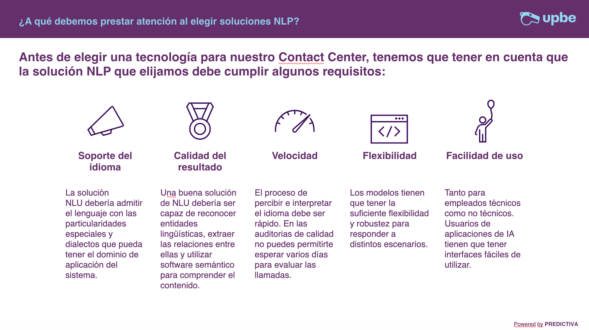 Procesamiento de lenguaje natural (NLP) Contact Center