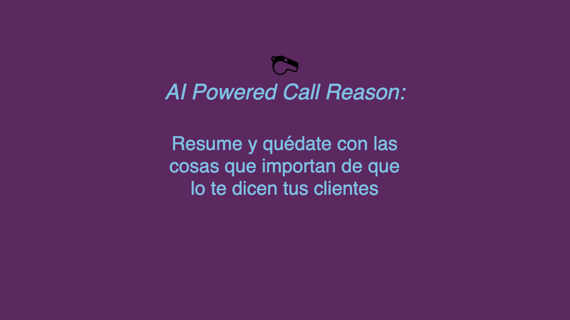 AI Powered Call Reason